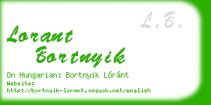 lorant bortnyik business card